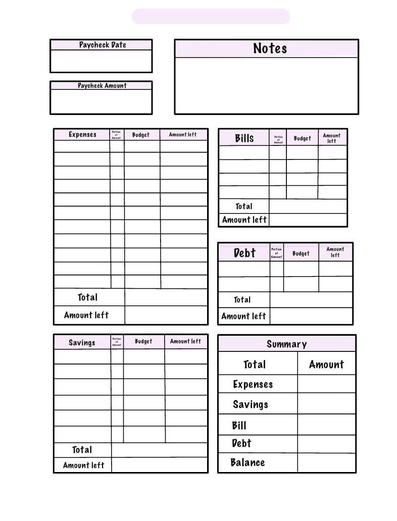 sample bi weekly pay budget template sample bi weekly pay budget template