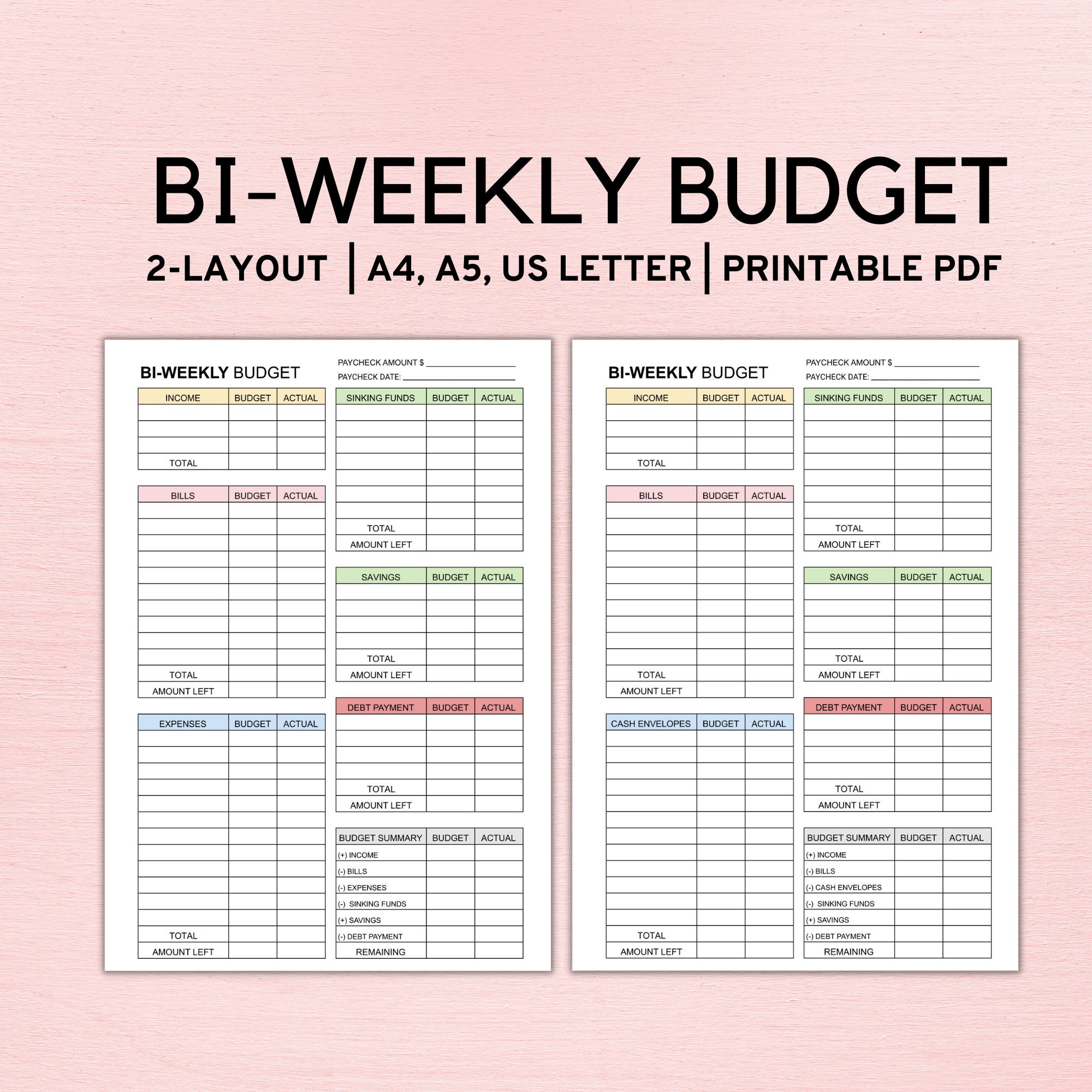 sample bi weekly budget template sample bi weekly budget template