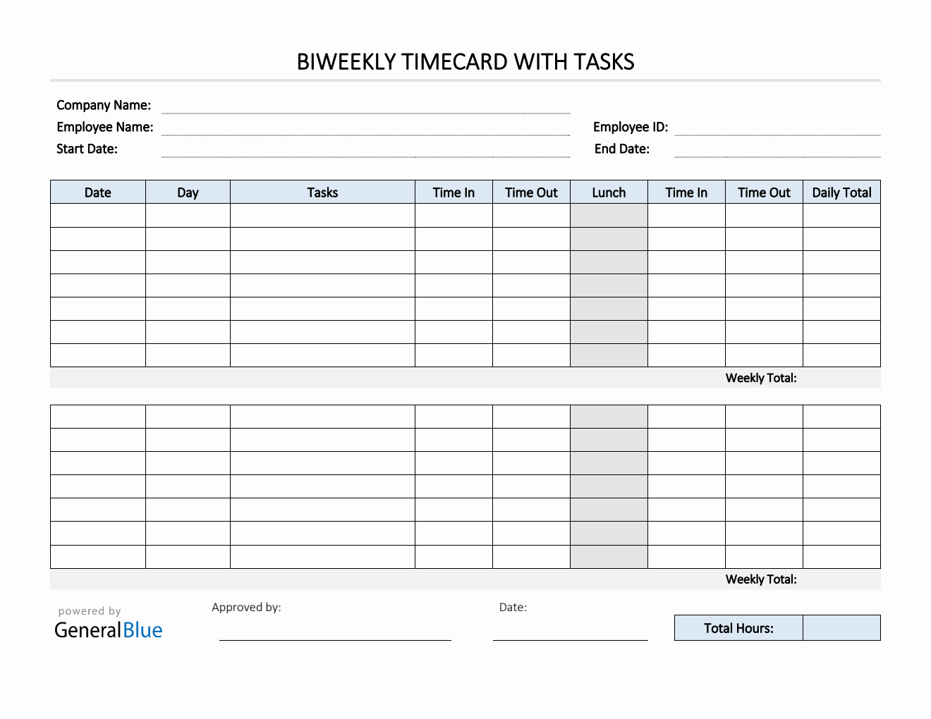 sample bi-weekly timesheet template sample bi-weekly timesheet template