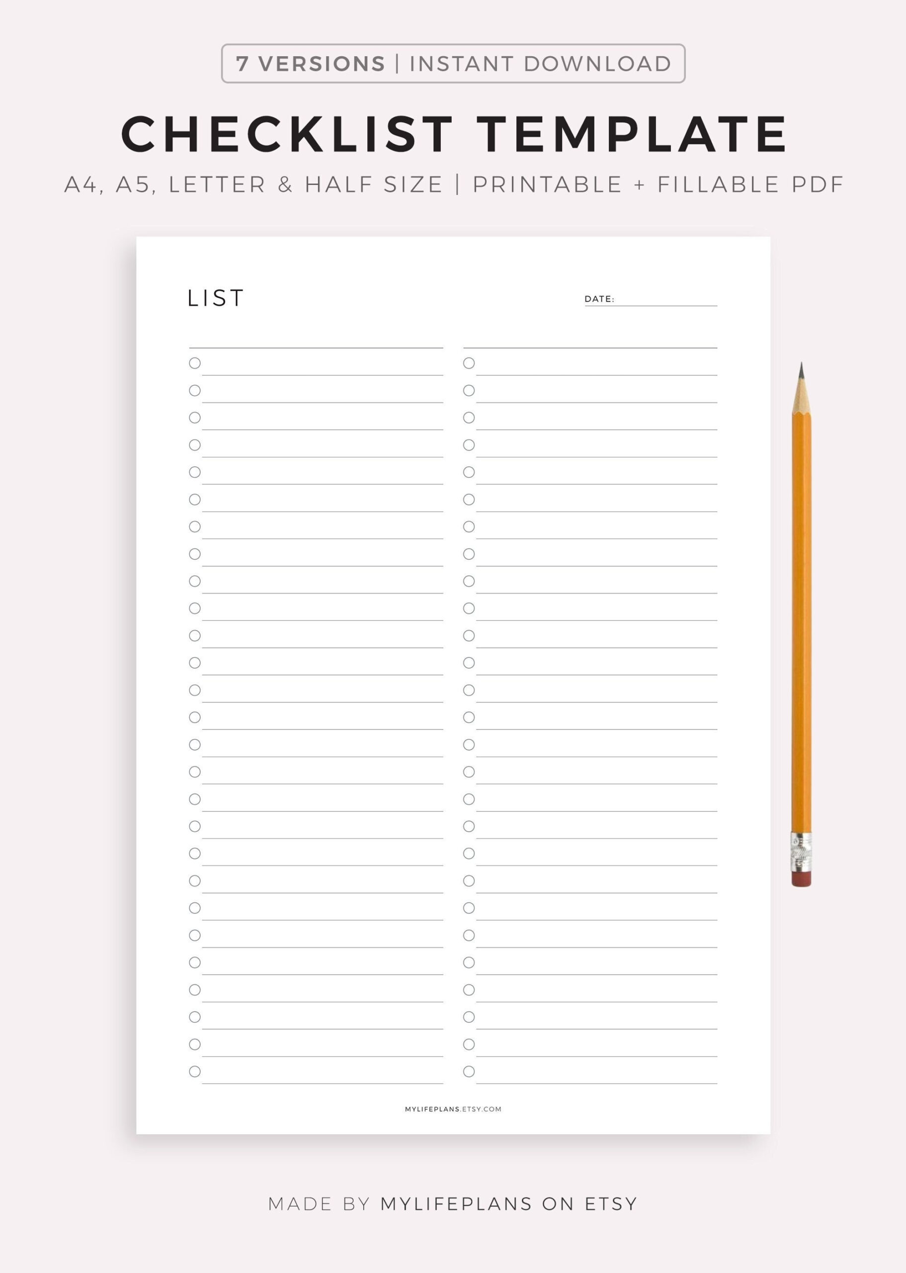 sample blank checklist template sample blank checklist template
