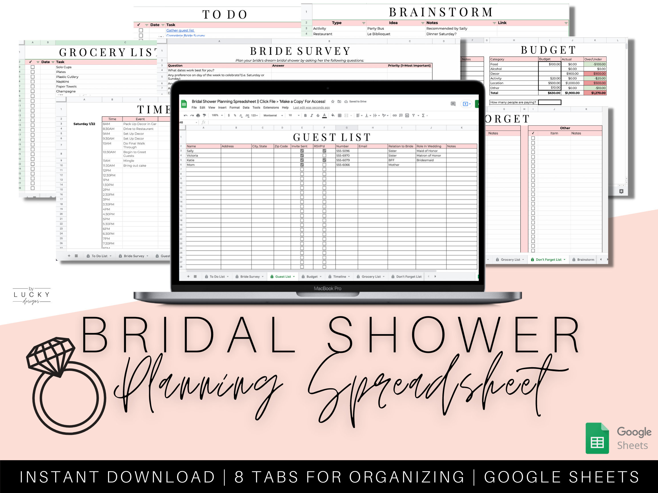 sample bridal shower budget template sample bridal shower budget template