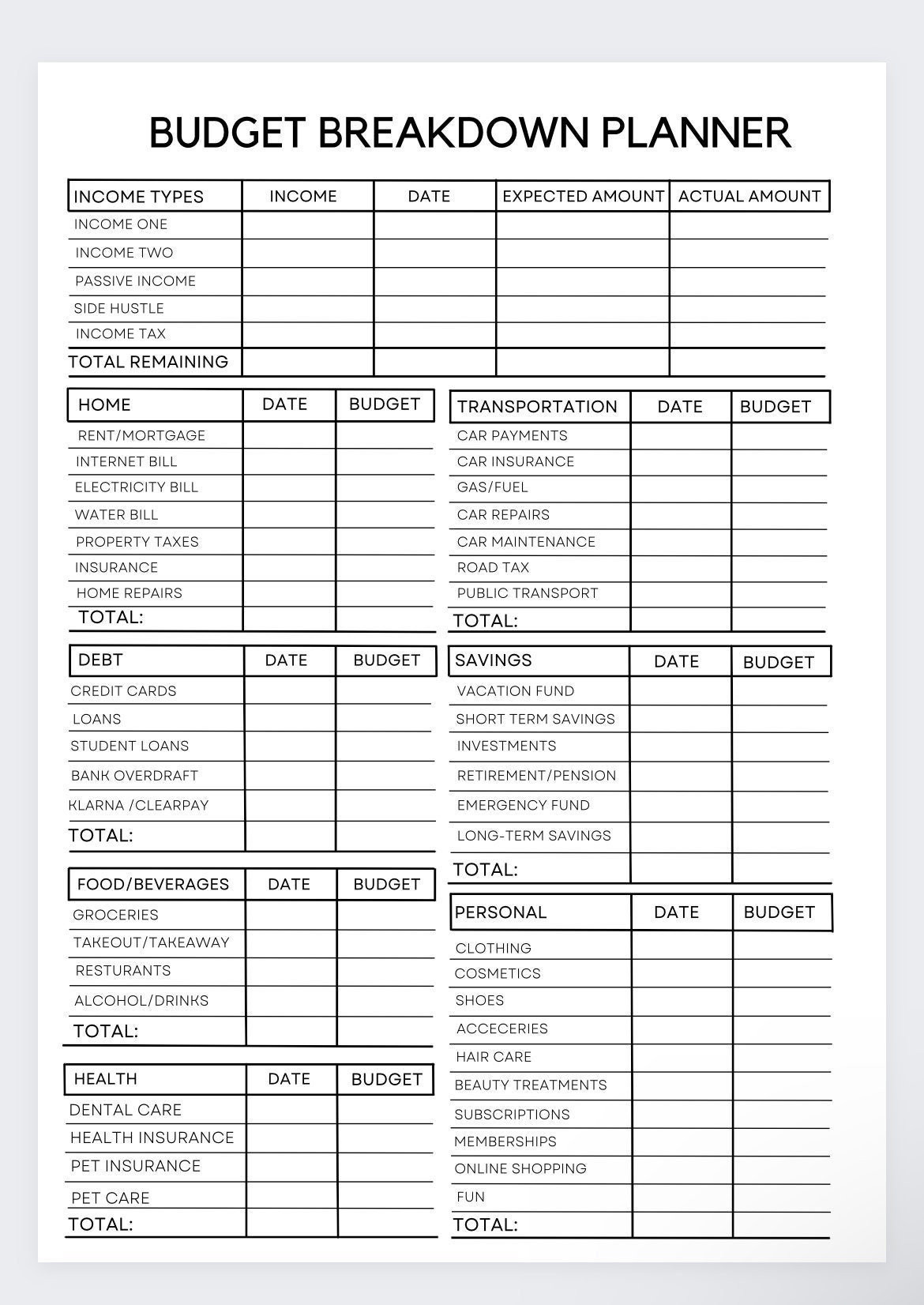 sample home health care budget template sample home health care budget template