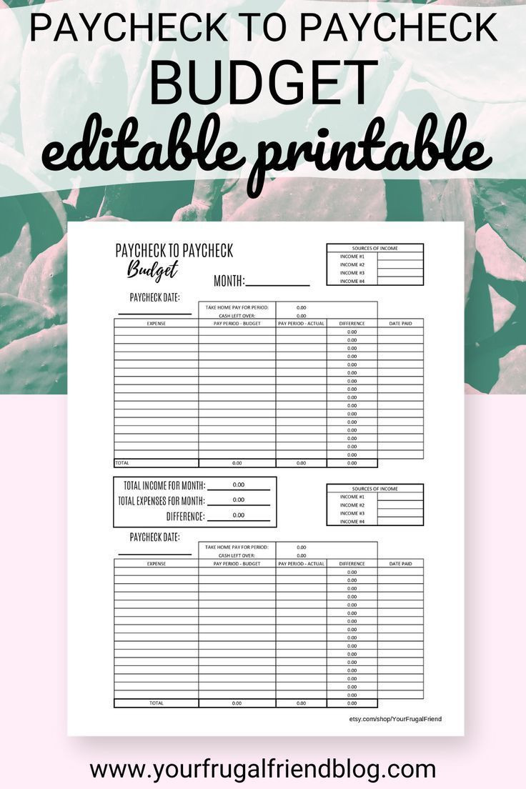sample pay period budget template sample pay period budget template