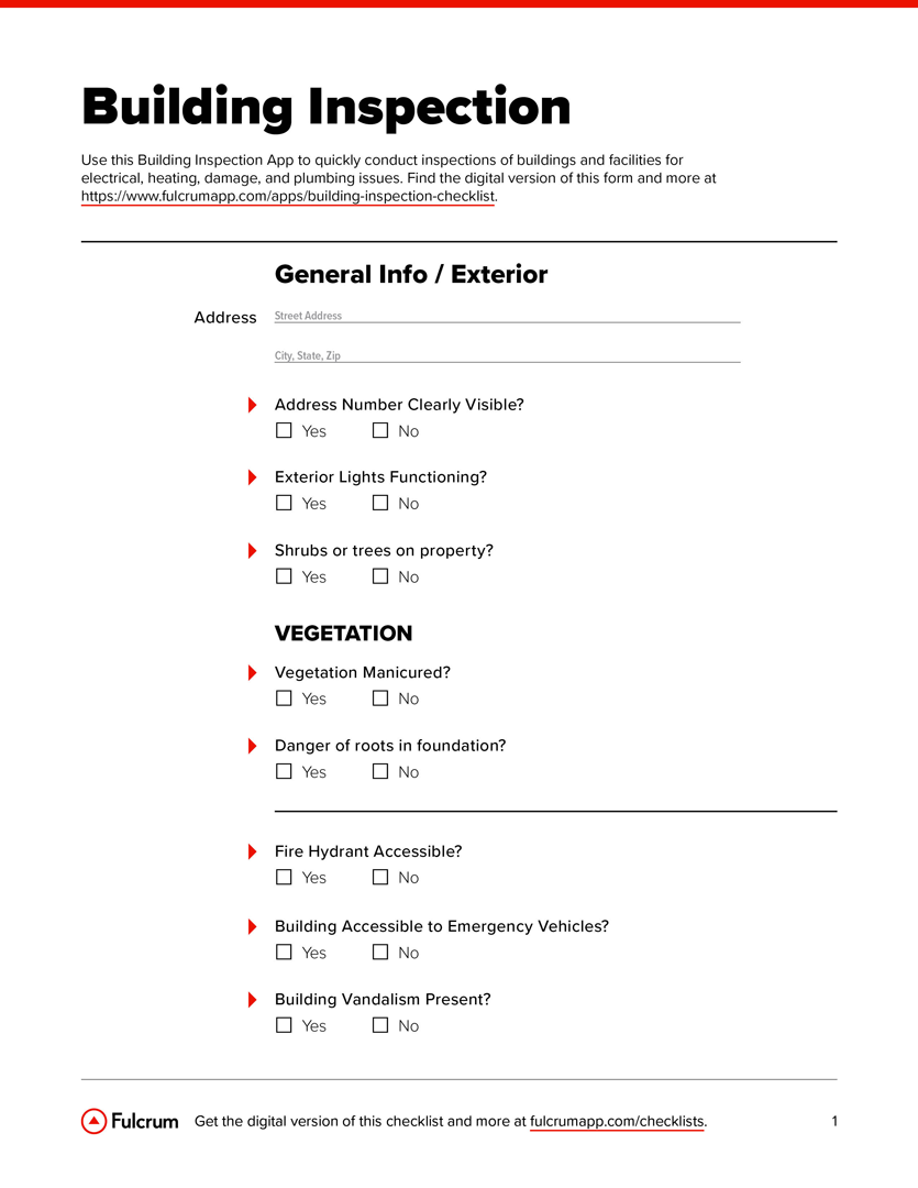 sample building checklist template sample building checklist template