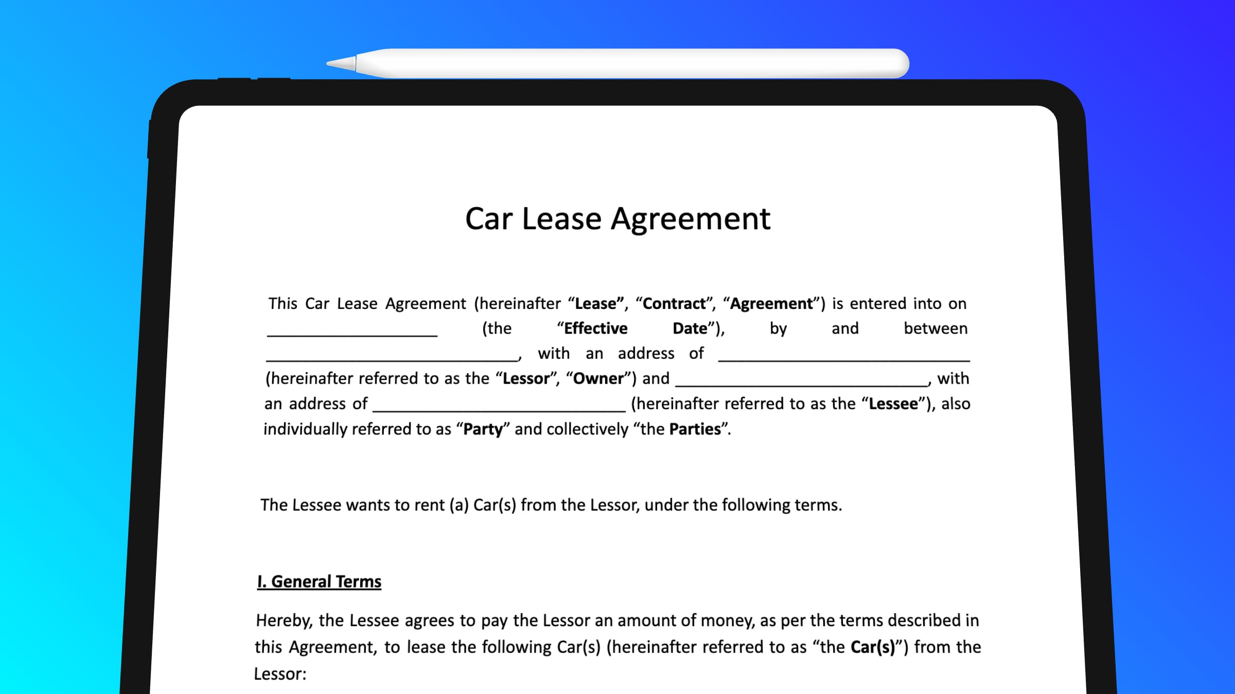 sample car lease agreement template sample car lease agreement template