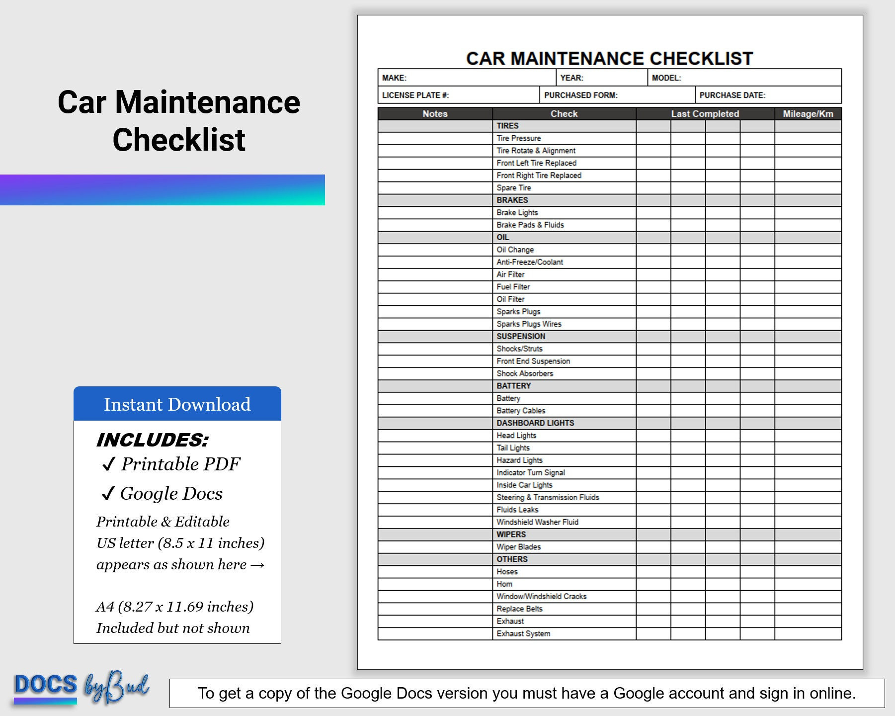sample maintenance checklist template sample maintenance checklist template