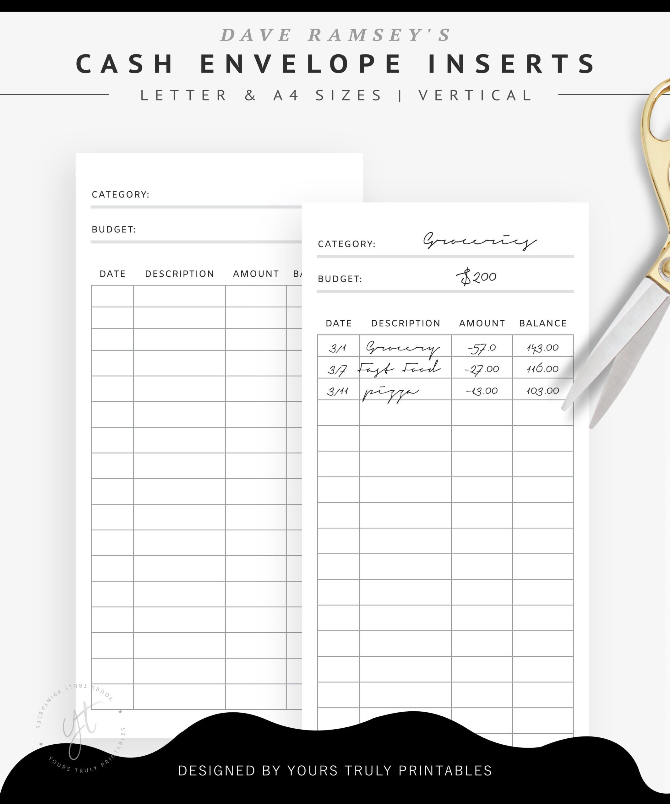 sample envelope budget template sample envelope budget template