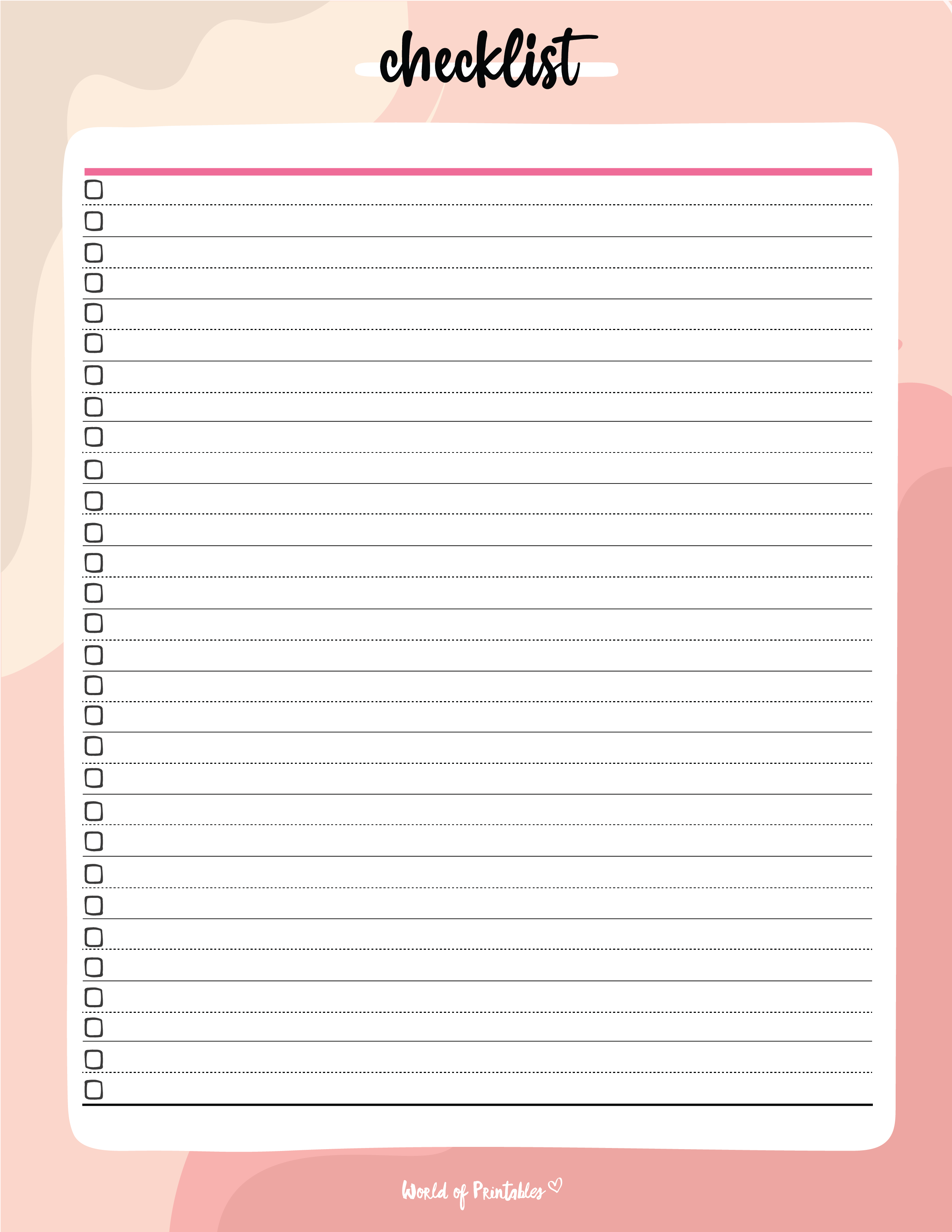 sample blank checklist template sample blank checklist template
