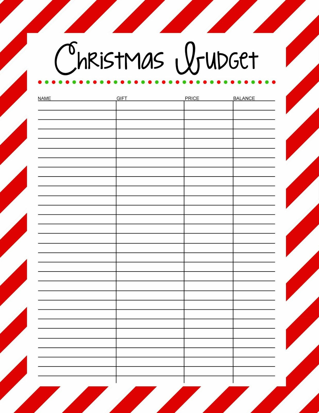 sample Christmas budget template sample Christmas budget template