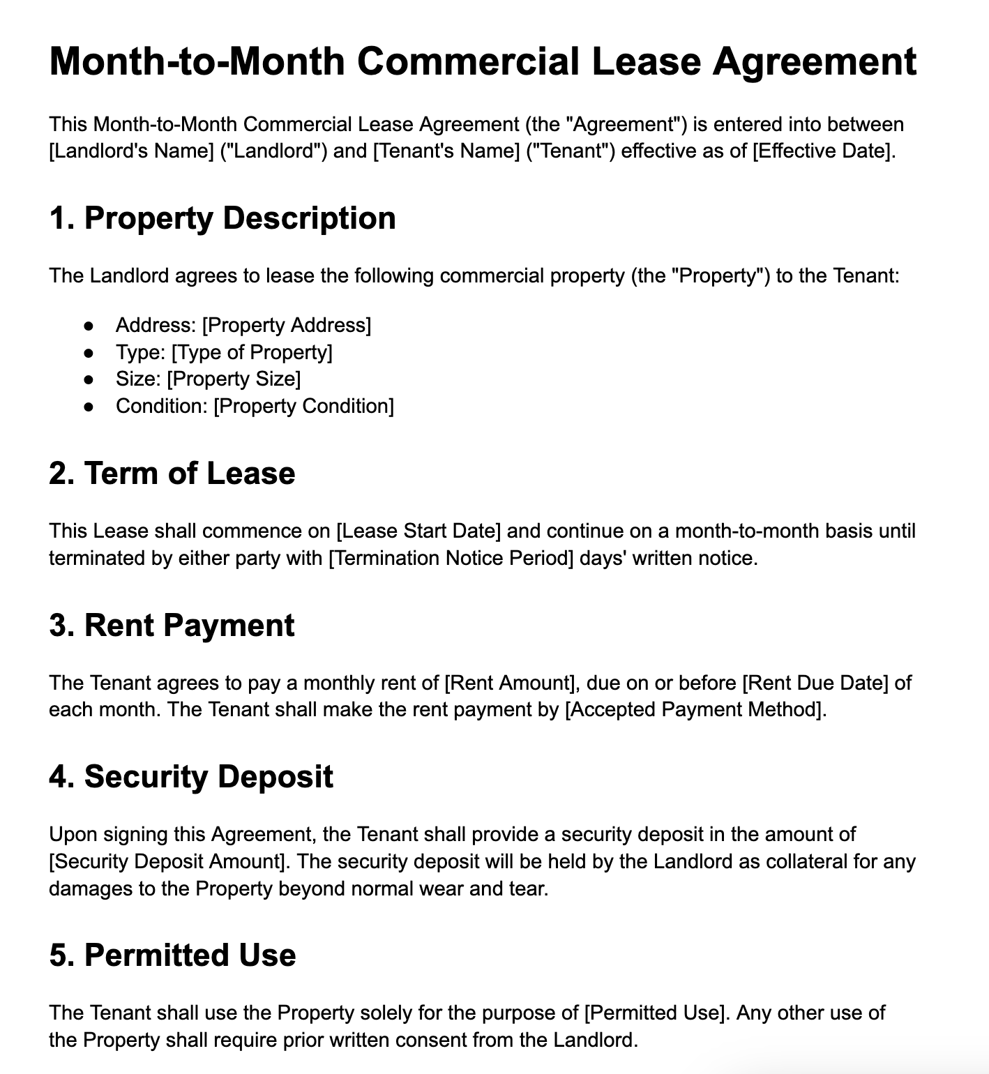 sample commercial rent agreement template sample commercial rent agreement template