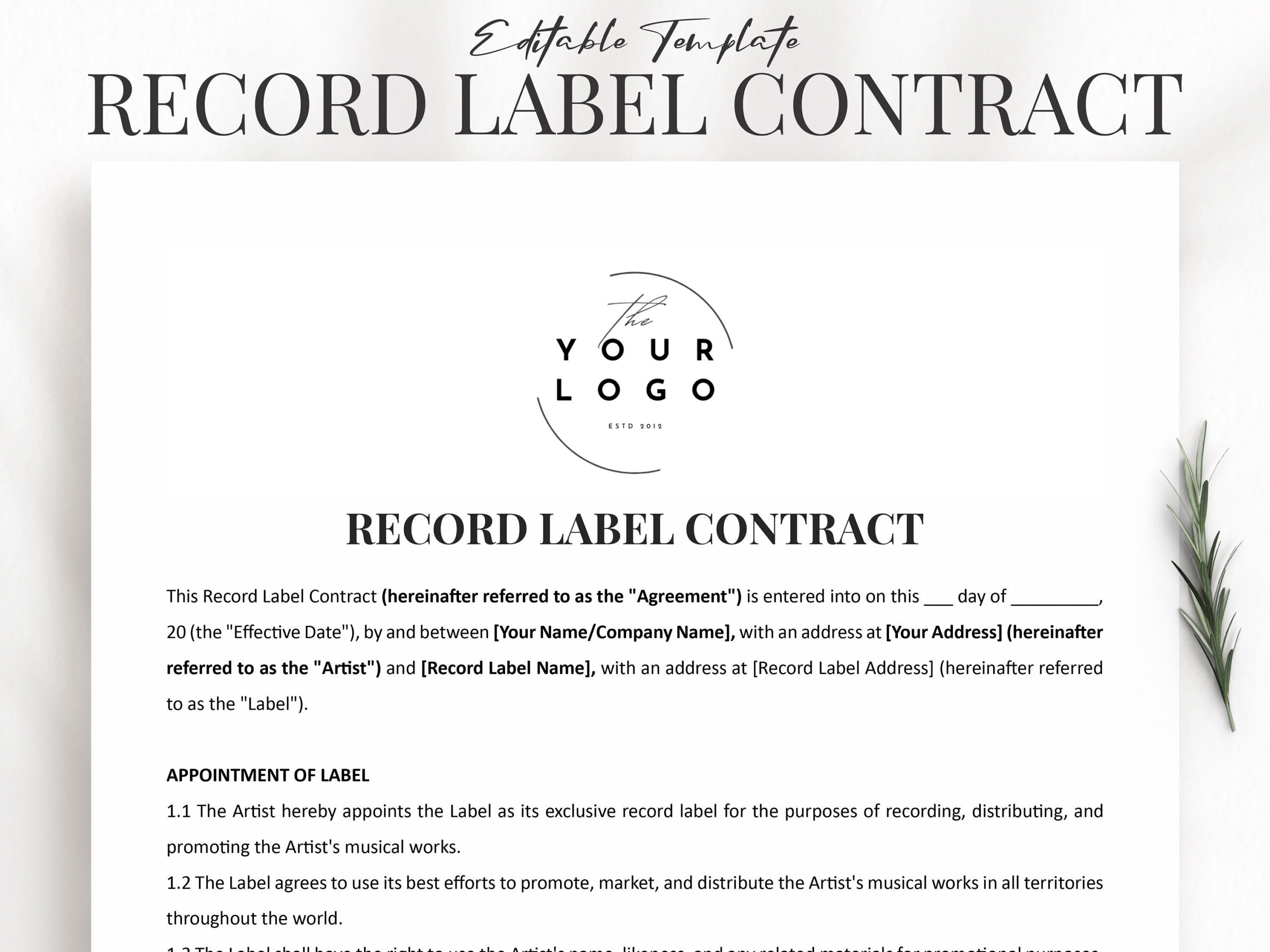 sample recording agreement template sample recording agreement template