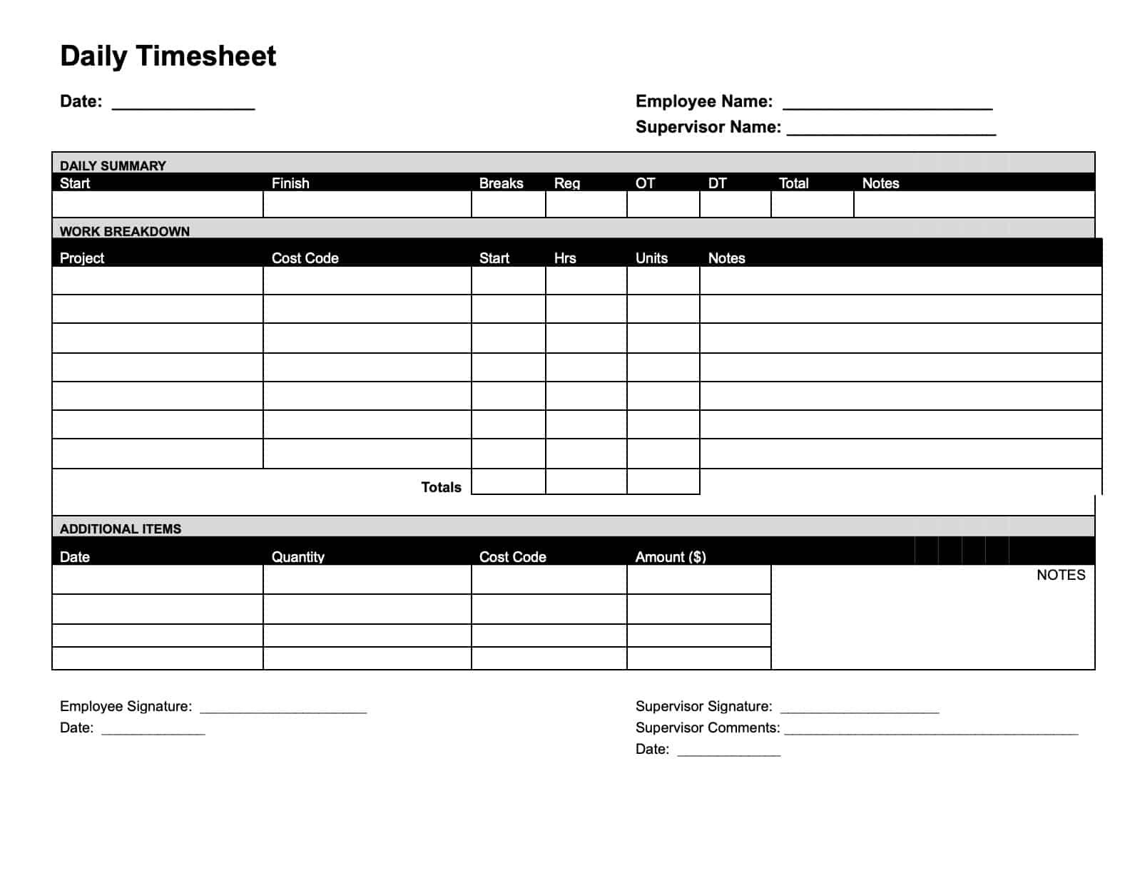 sample construction timesheet template sample construction timesheet template