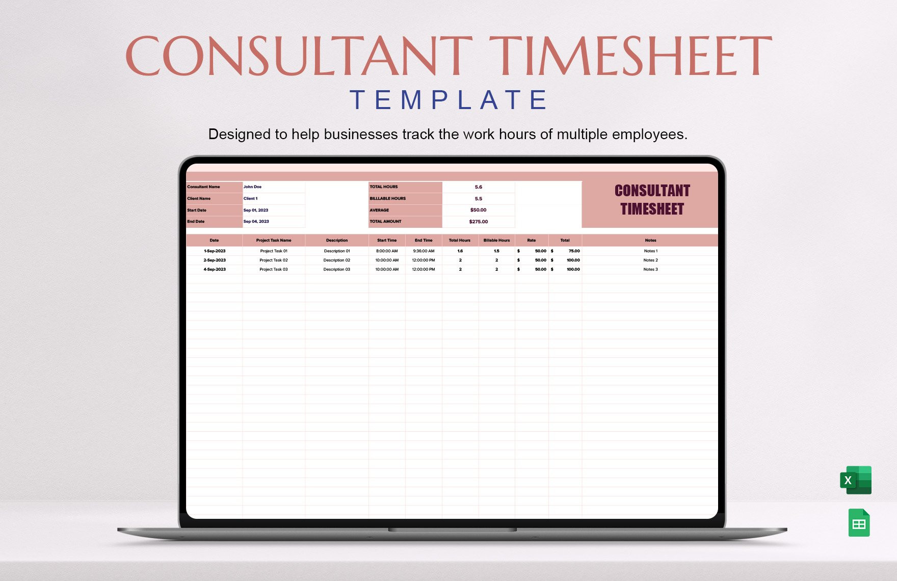sample consulting timesheet template sample consulting timesheet template