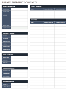 contact list template