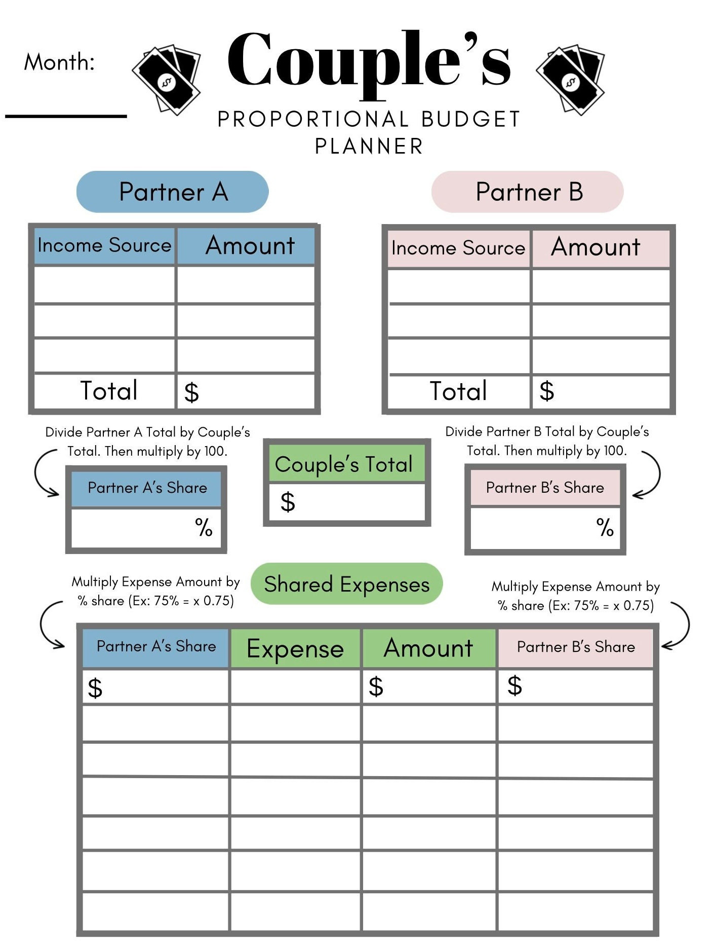 sample couple budget template sample couple budget template