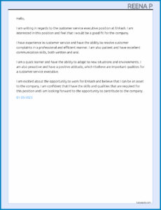 customer care cover letter examples