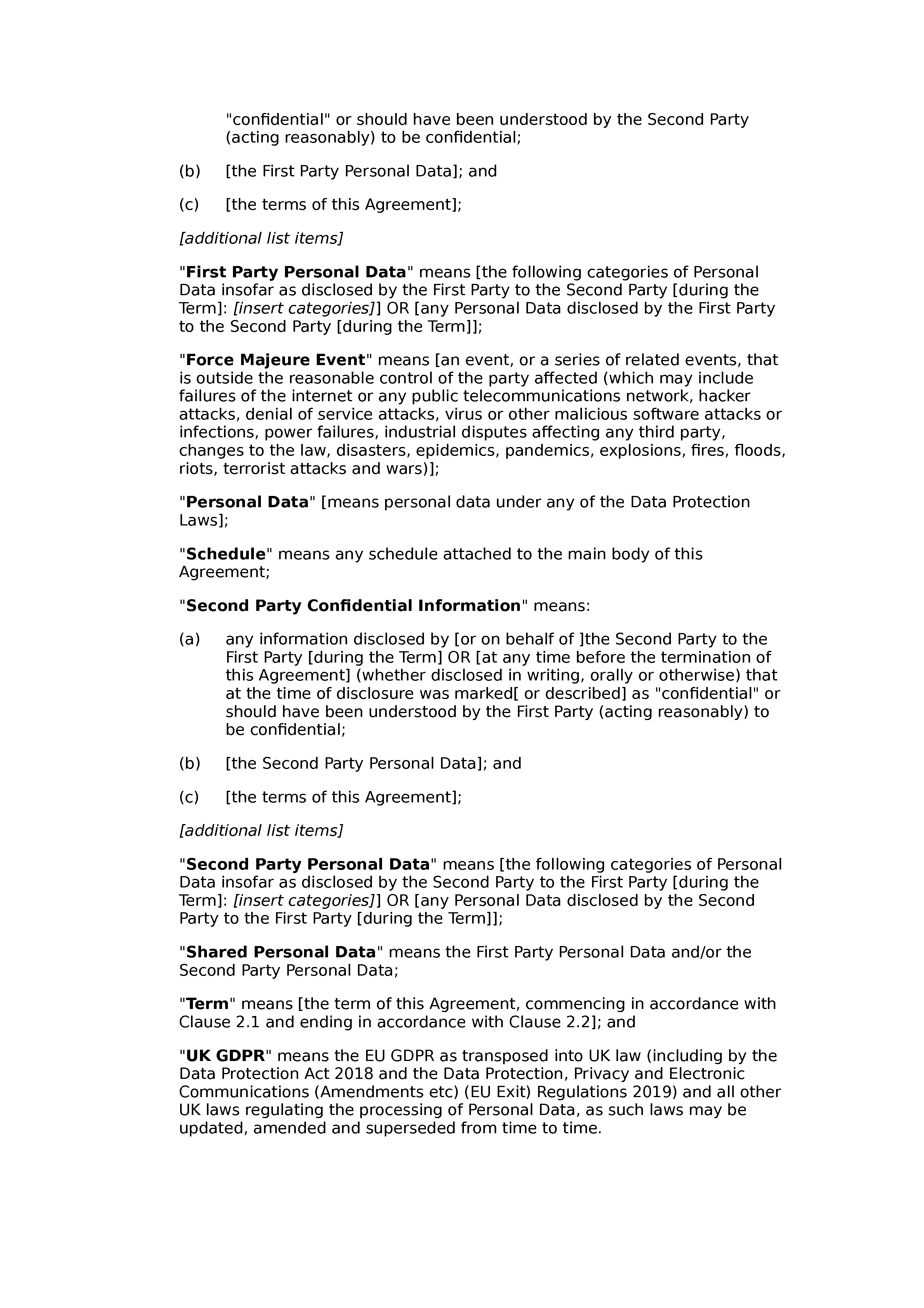 sample data sharing agreement template sample data sharing agreement template