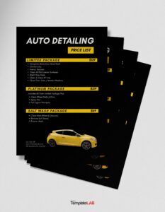 detailing price sheet template