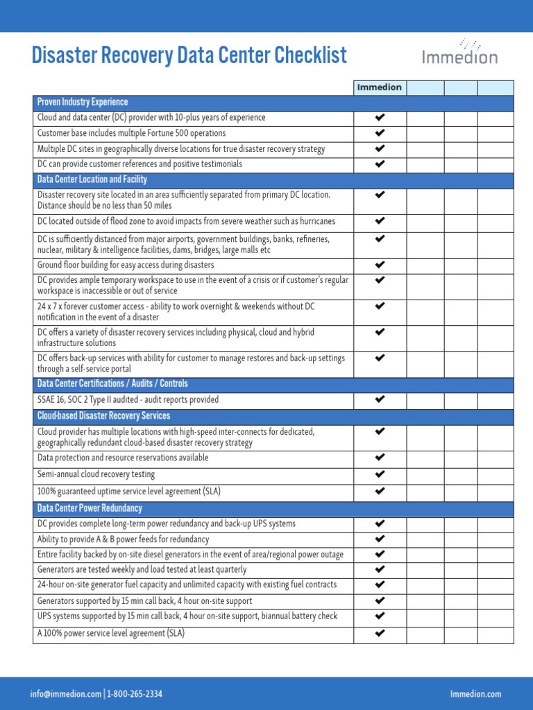sample disaster recovery checklist template sample disaster recovery checklist template