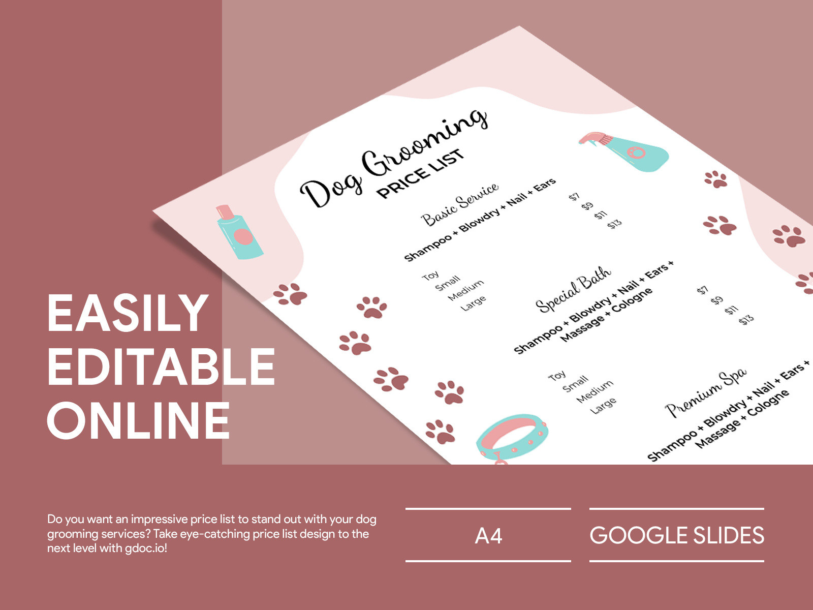 sample Dog Grooming Price List Template sample Dog Grooming Price List Template