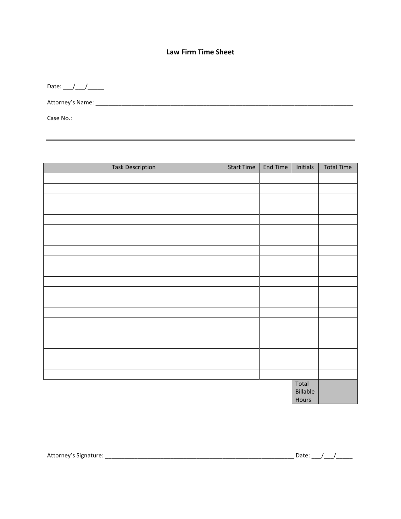 sample attorney timesheet template sample attorney timesheet template