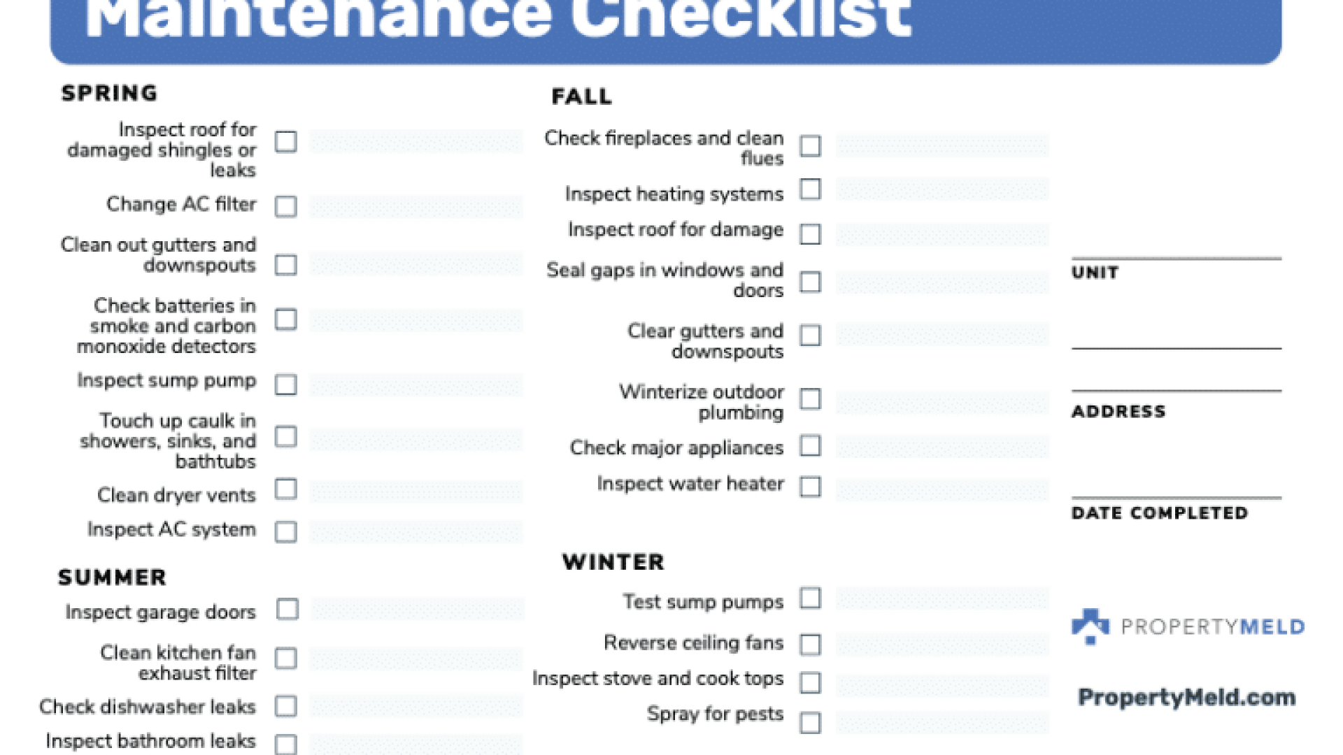 sample preventative maintenance checklist template sample preventative maintenance checklist template