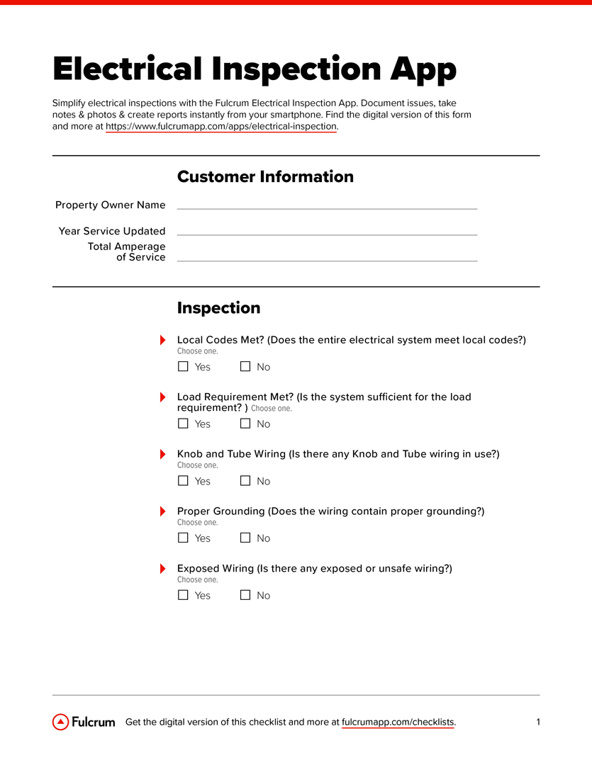 sample residential electrical inspection checklist template sample residential electrical inspection checklist template