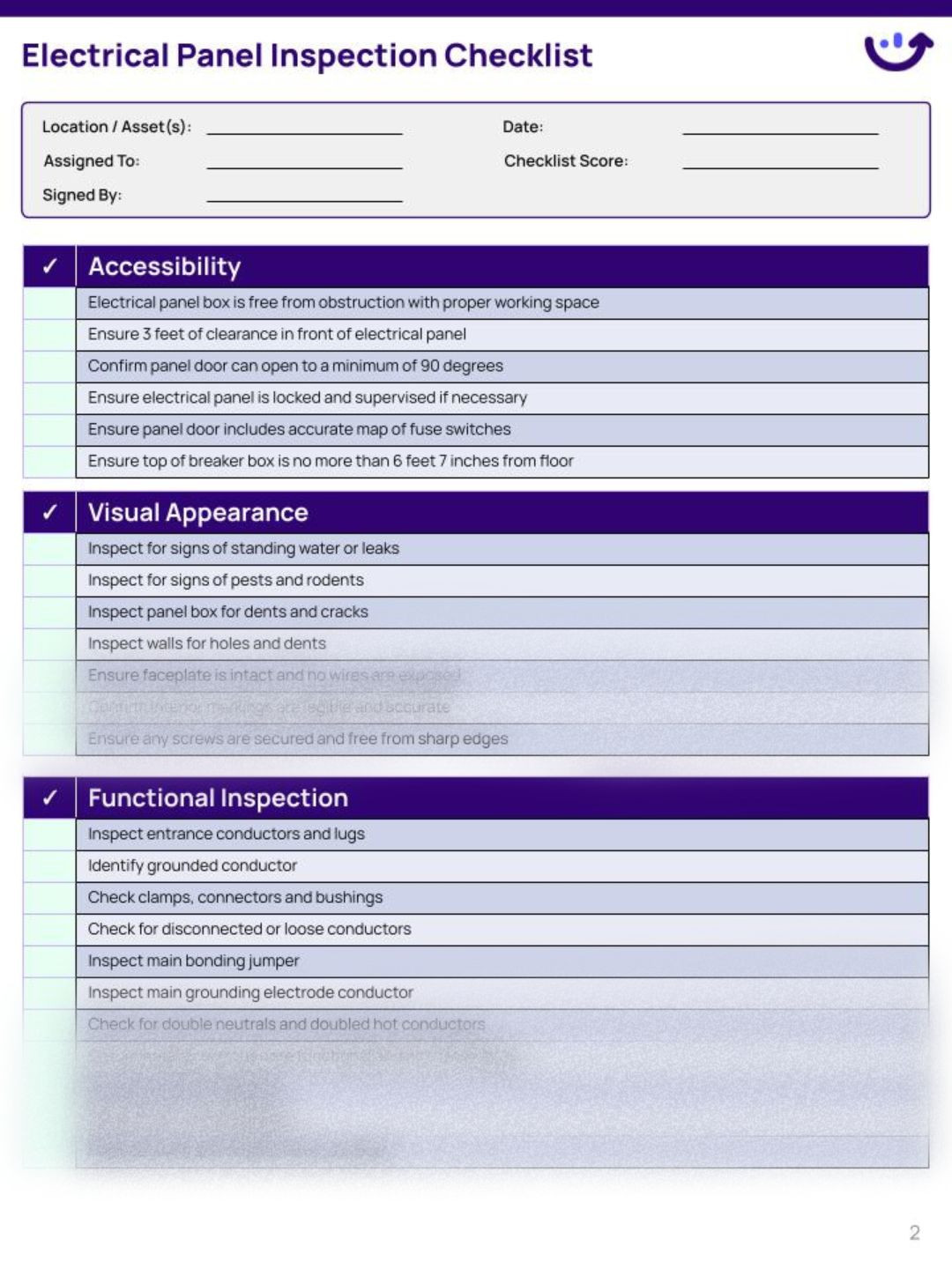 sample residential electrical inspection checklist template sample residential electrical inspection checklist template