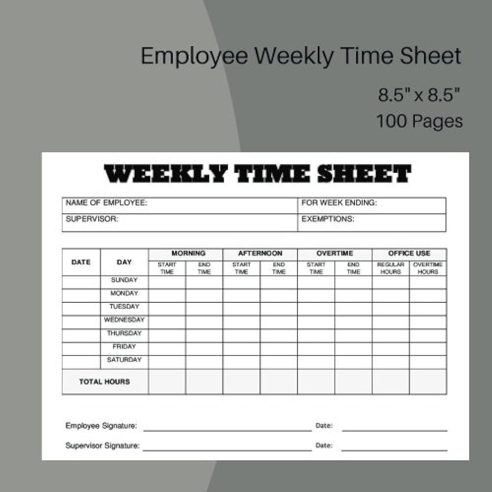 sample employee weekly timesheet template sample employee weekly timesheet template