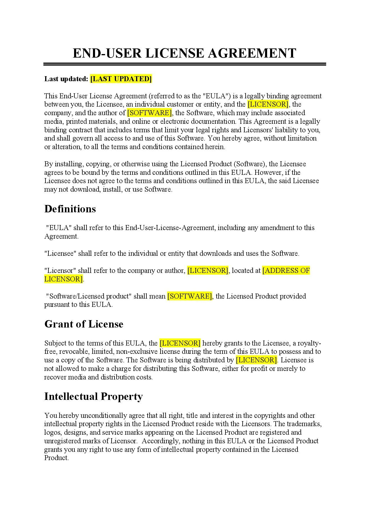 sample Software License Agreement Template sample Software License Agreement Template