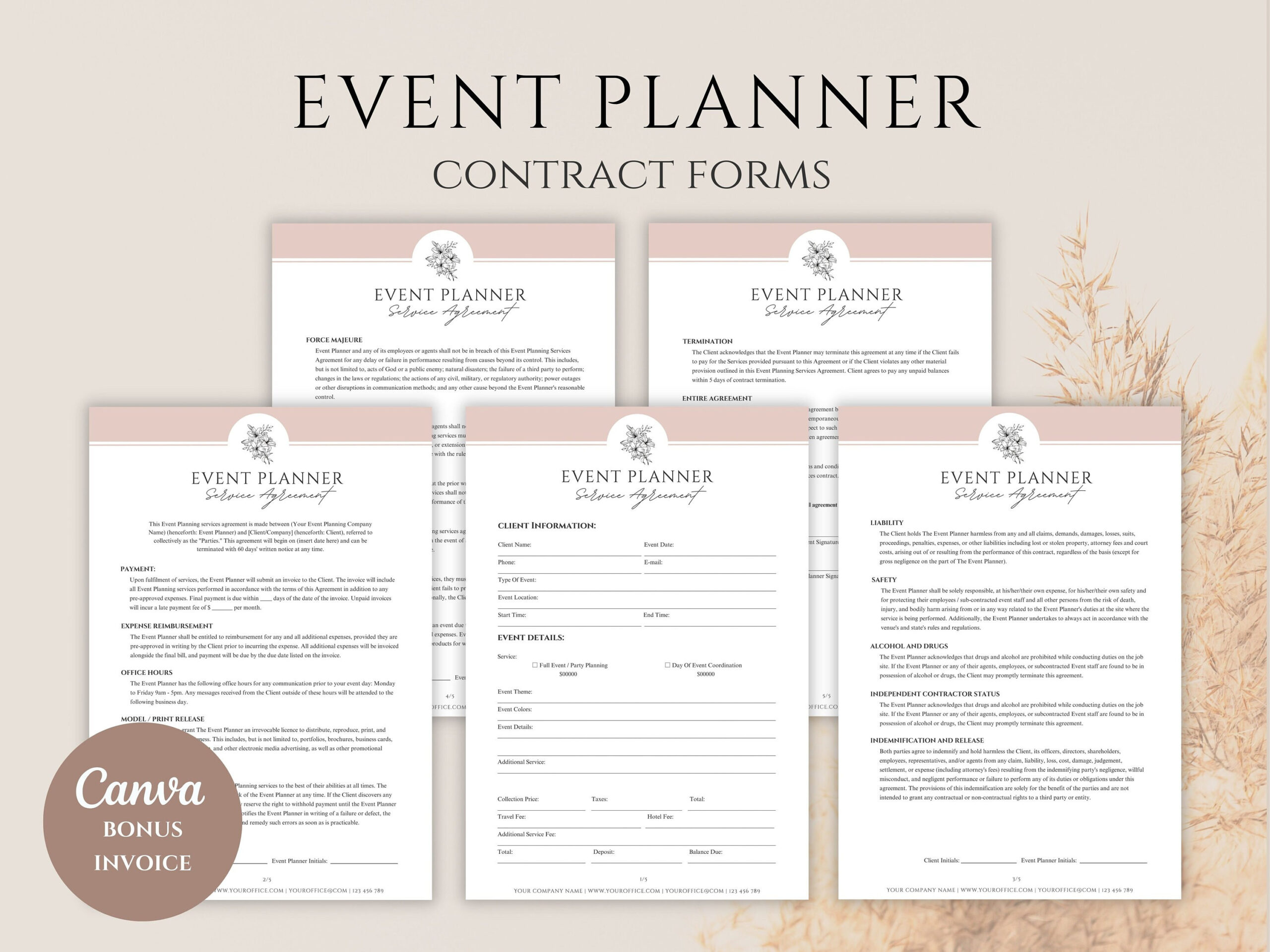 sample event planning agreement template sample event planning agreement template
