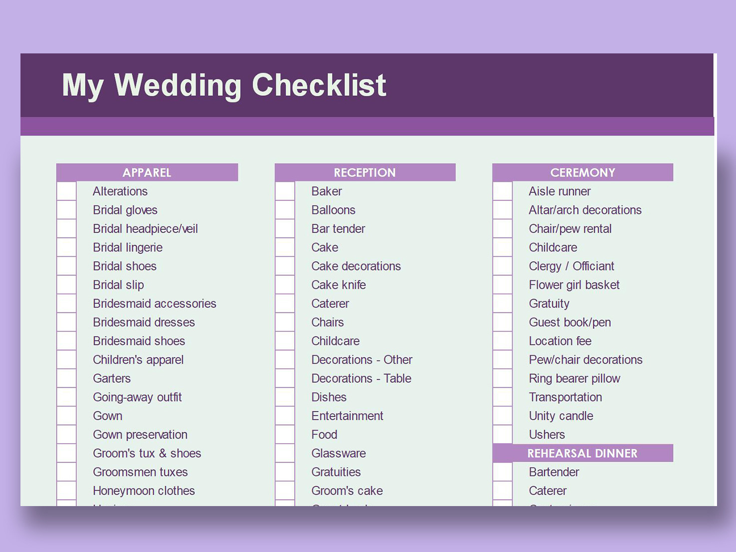 sample wedding checklist excel template sample wedding checklist excel template