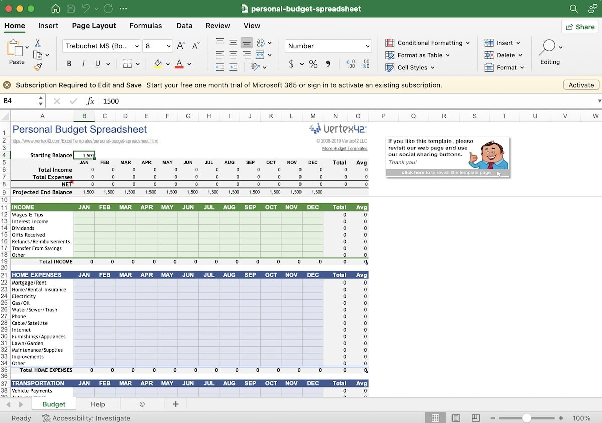 sample good budget template sample good budget template