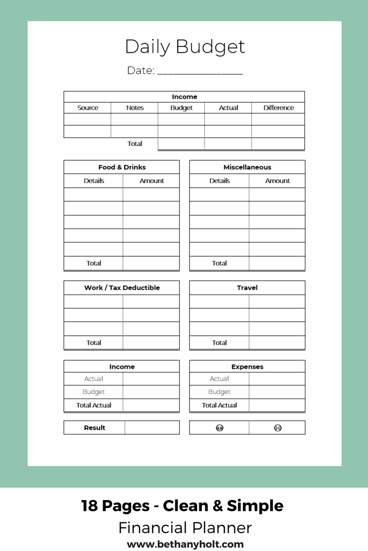 sample daily budget template sample daily budget template