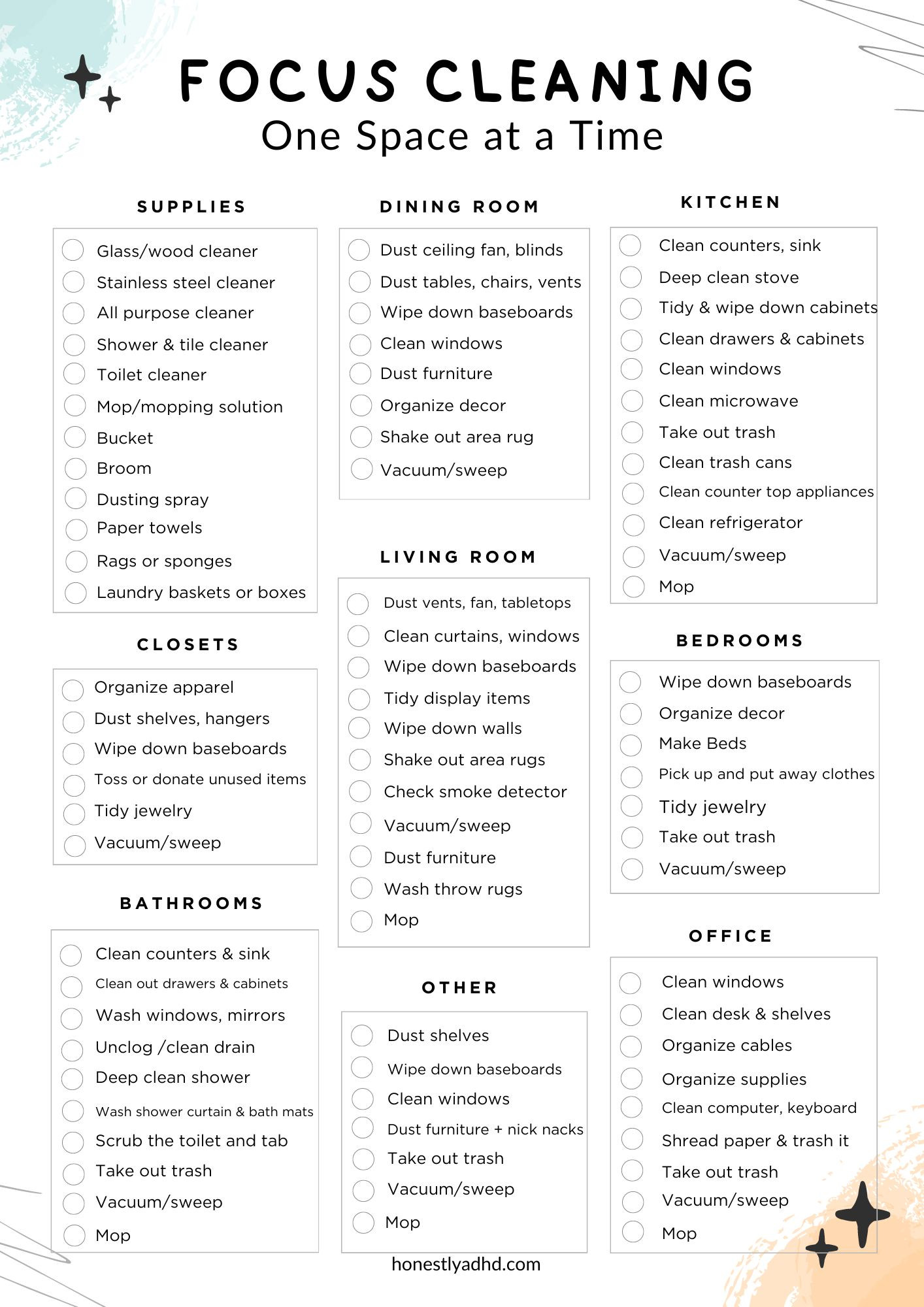 sample cleaning checklist template sample cleaning checklist template