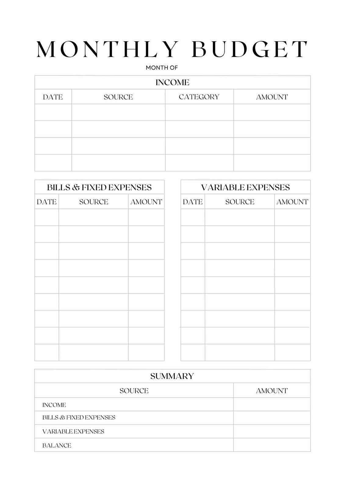 sample financial plan budget template sample financial plan budget template