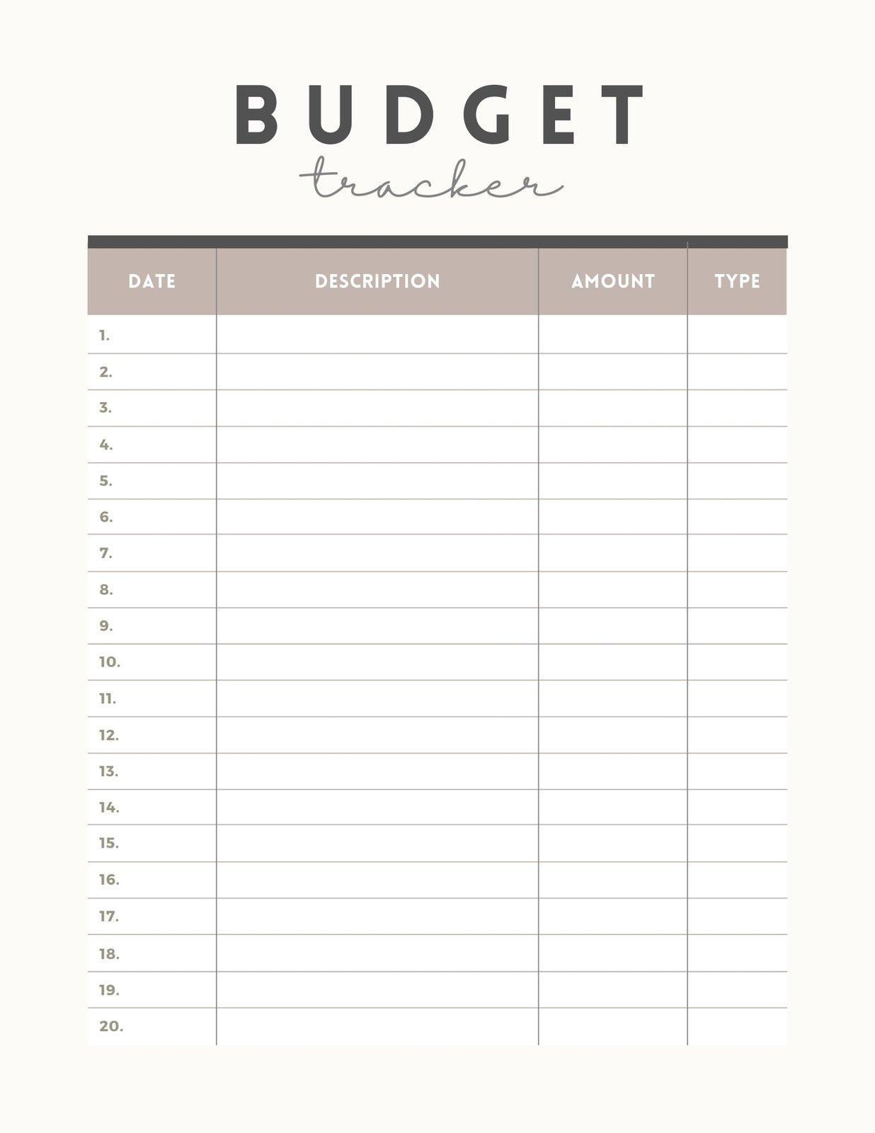 sample tracking budget template sample tracking budget template