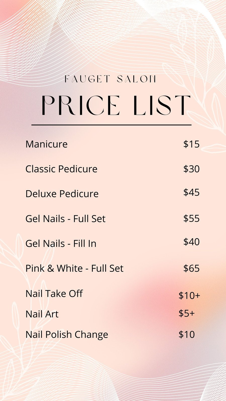 sample Business Price List Template sample Business Price List Template