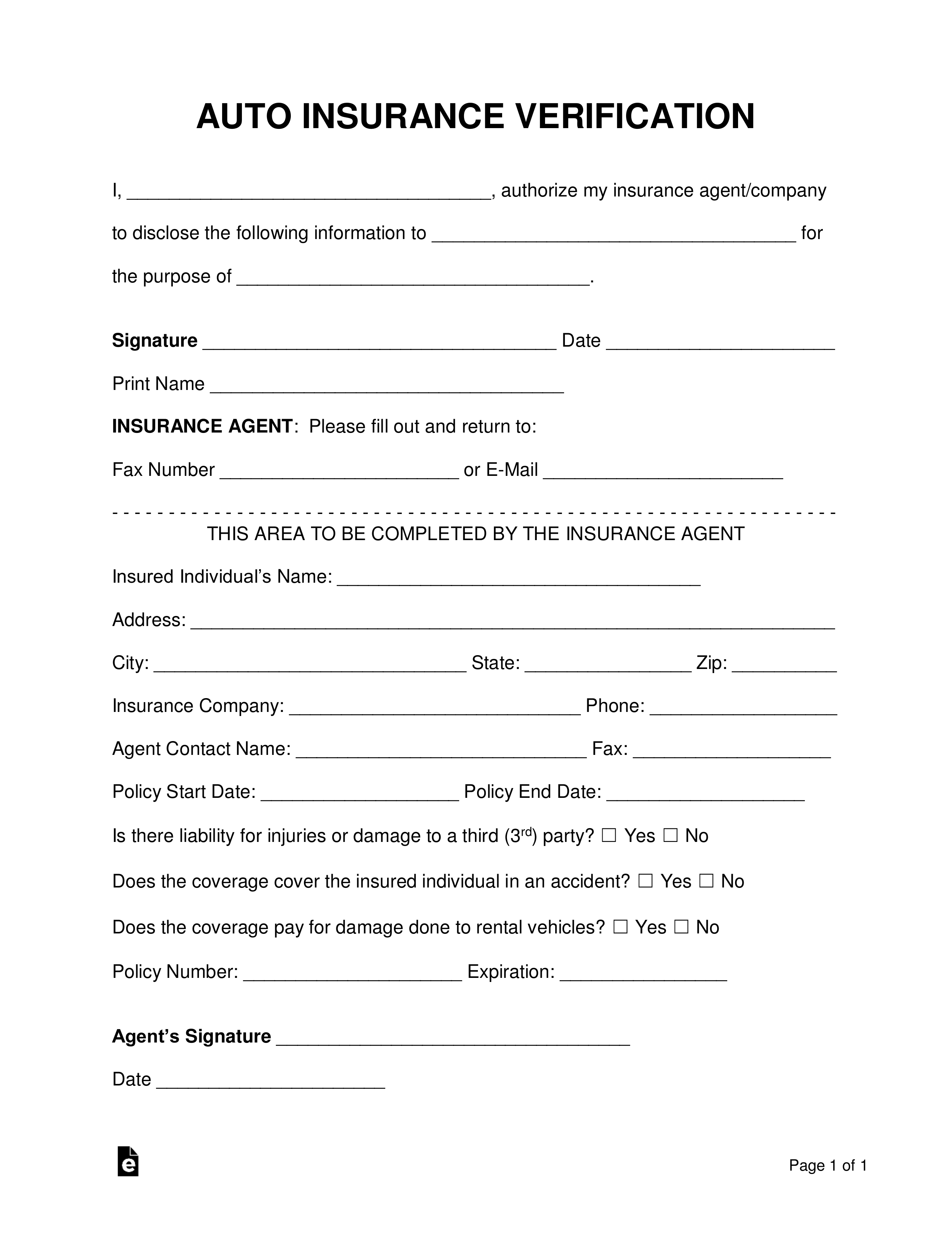 Free Auto Insurance Verification Letter - PDF Word – eForms Free Auto Insurance Verification Letter - PDF Word – eForms