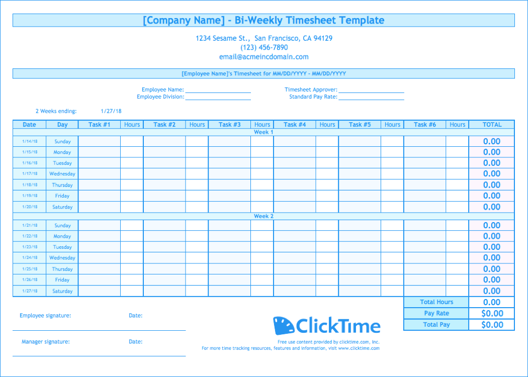 sample bi-weekly timesheet template sample bi-weekly timesheet template