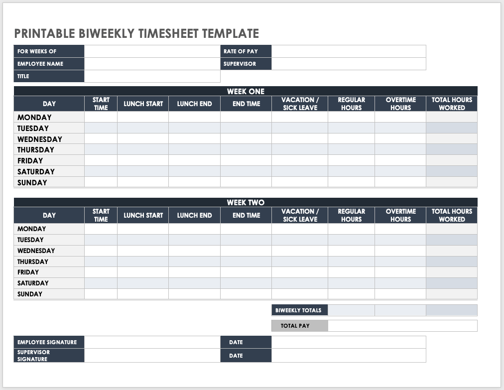 sample bi-weekly timesheet template sample bi-weekly timesheet template