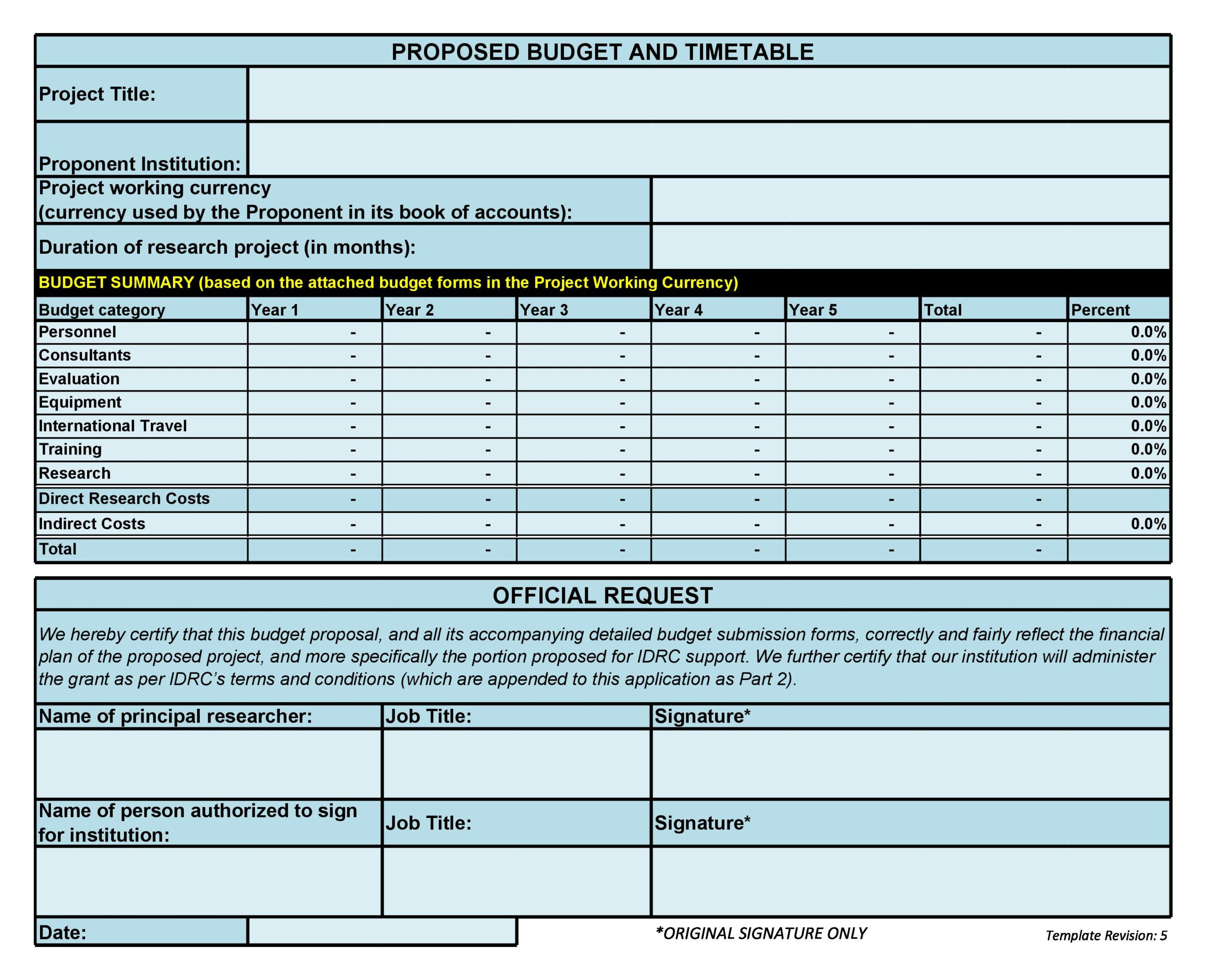 sample simple grant proposal budget template sample simple grant proposal budget template