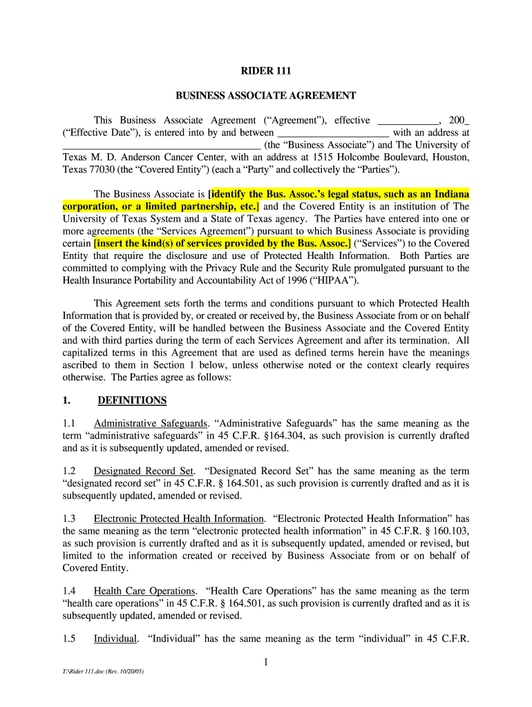 sample business associate agreement template sample business associate agreement template