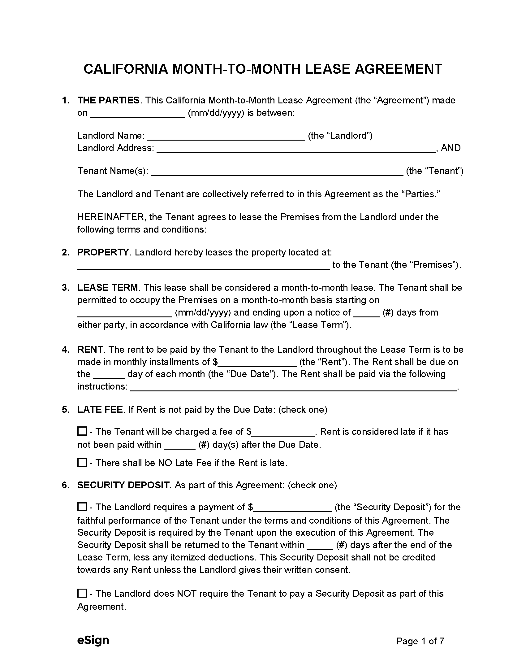 sample month to month rent agreement template sample month to month rent agreement template