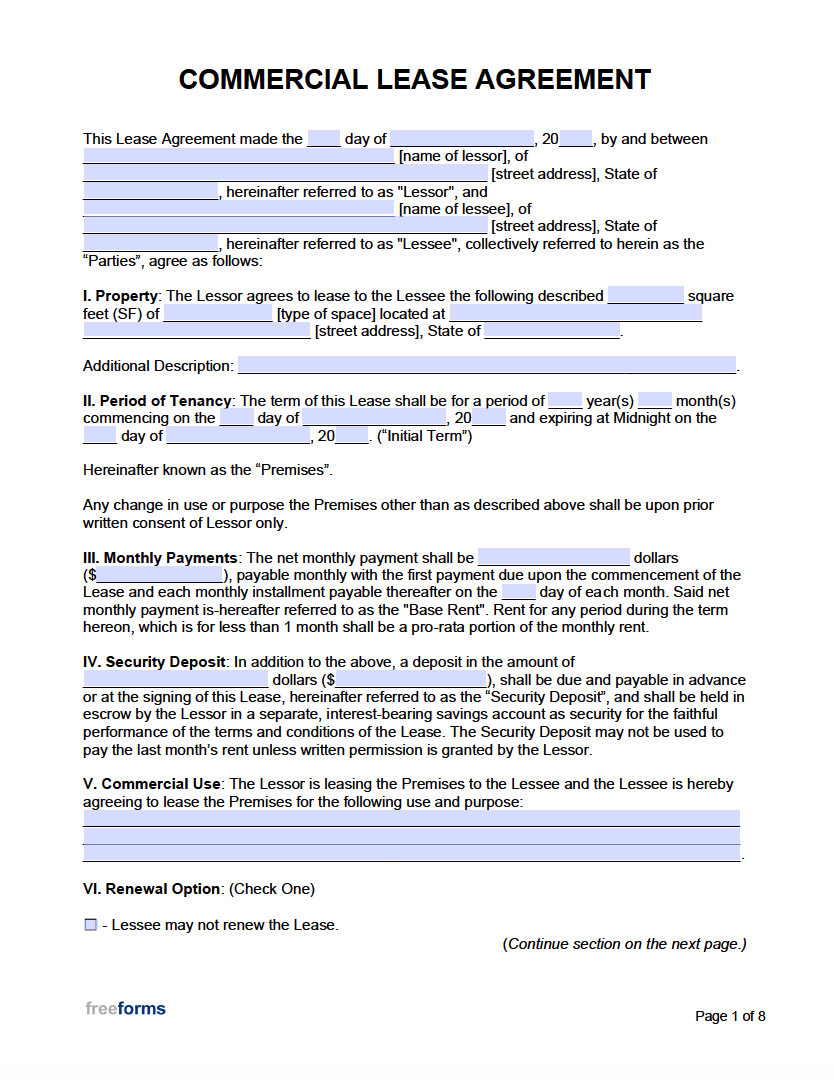 sample commercial rent agreement template sample commercial rent agreement template