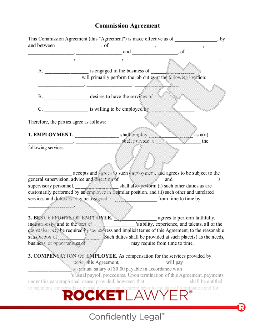 sample sales commission agreement template sample sales commission agreement template