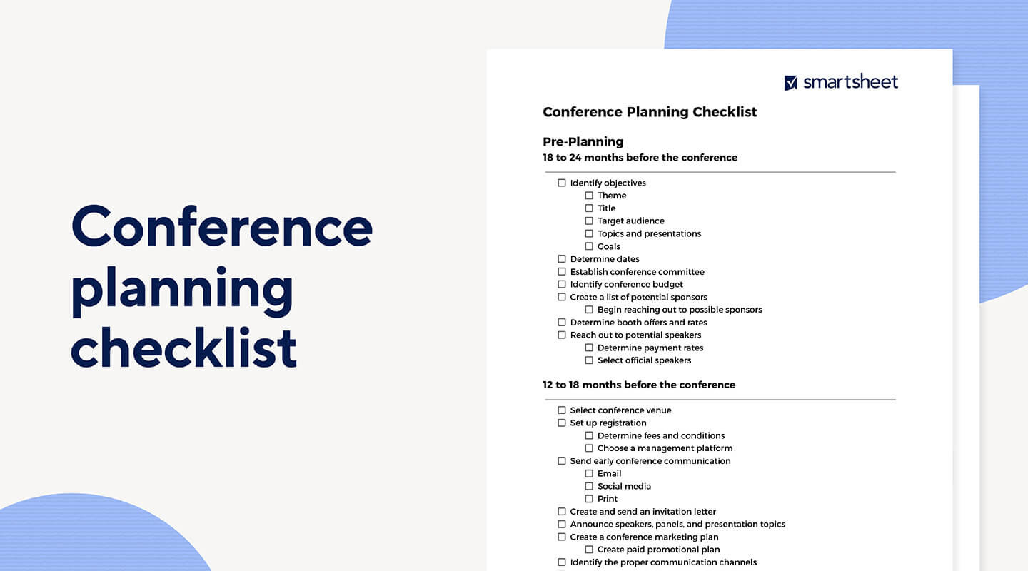 sample conference planning checklist template sample conference planning checklist template