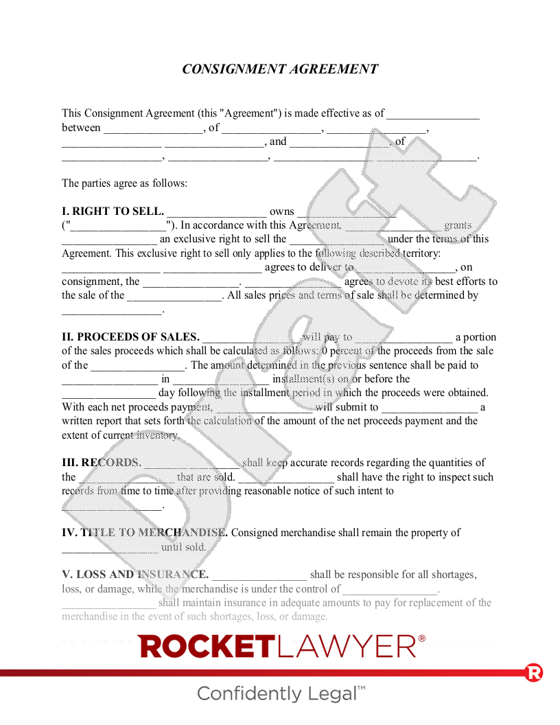 sample consignment agreement template sample consignment agreement template