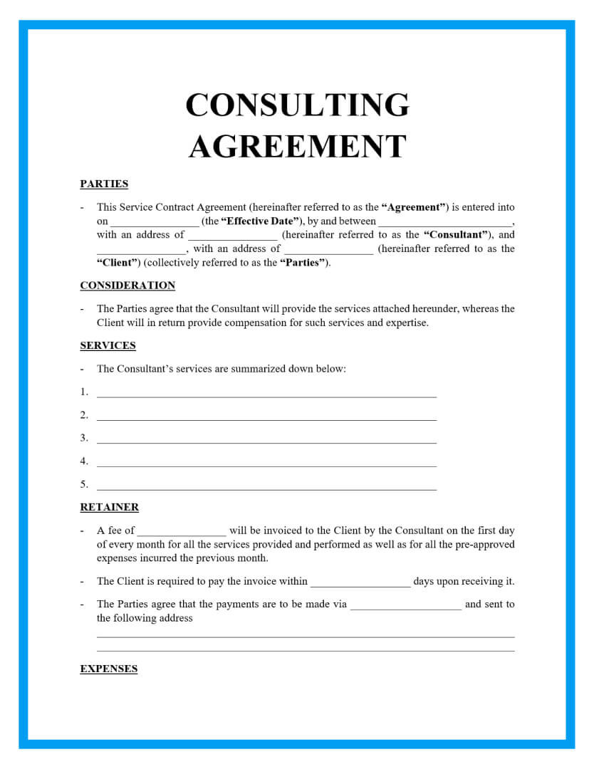 sample consultant service agreement template sample consultant service agreement template
