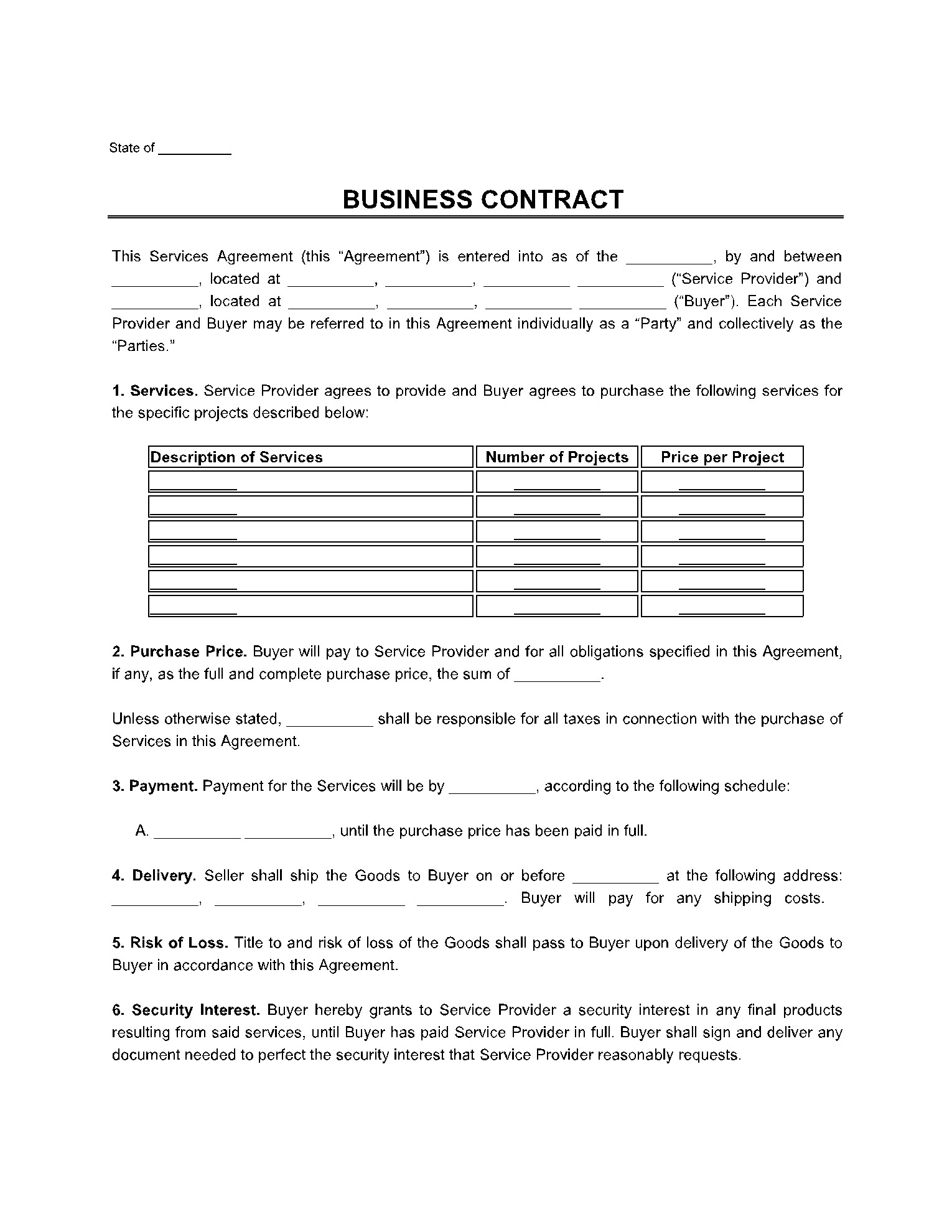 sample Small Business Agreement Template sample Small Business Agreement Template